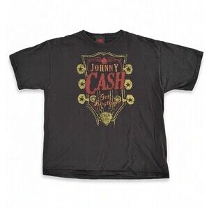 Zion Rootswear Johnny Cash Graphic Tee Size 1X Cotton Minimalist Streetwear